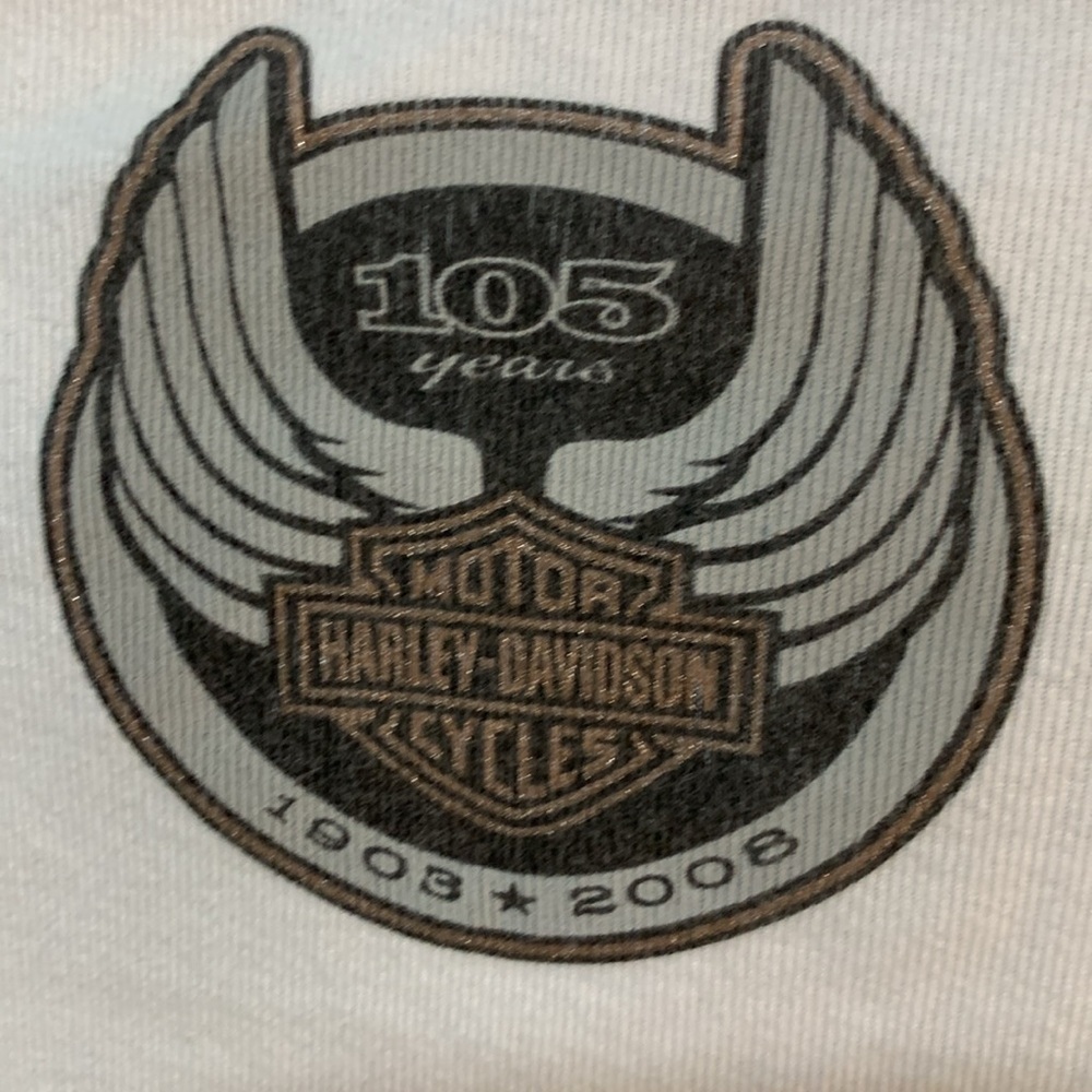 2008 100 Years Of Harley-Davidson Woman’s Tee Shirt Size Medium - Picture 4 of 4
